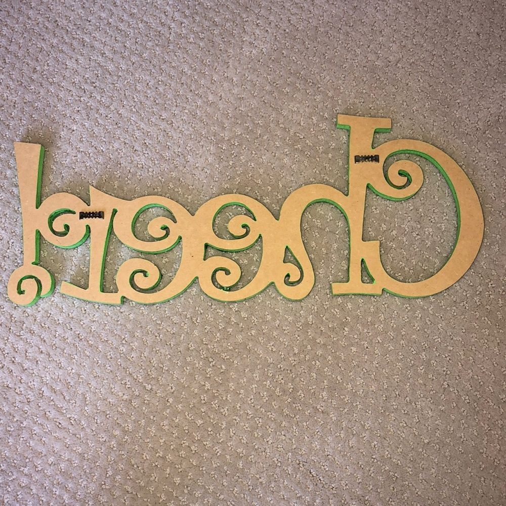 Green sparkly cheer sign!!! - Picture 2 of 2